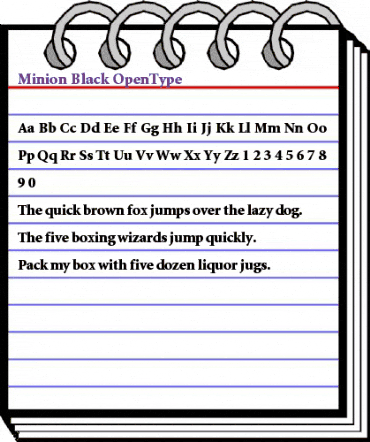 Minion Black animated font preview Minion Black animated font preview
