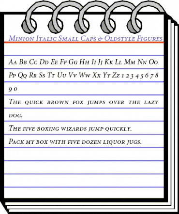 Minion RegularSC Italic animated font preview Minion RegularSC Italic animated font preview