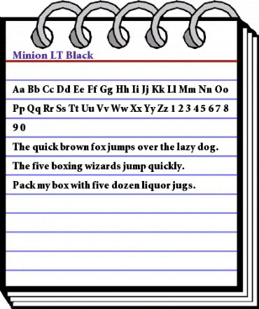 Minion LT Black Regular animated font preview Minion LT Black Regular animated font preview