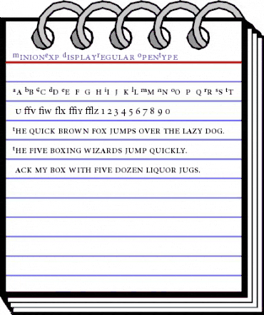 Minion Regular Display Expert animated font preview Minion Regular Display Expert animated font preview