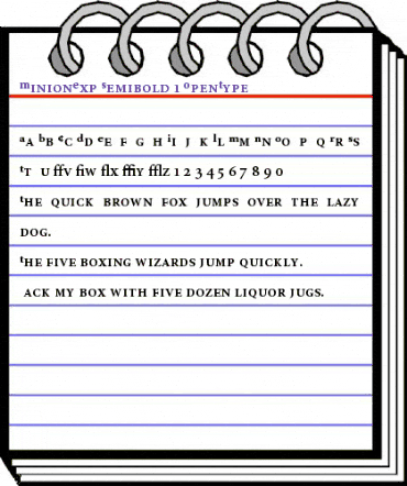 Minion Expert Semibold animated font preview Minion Expert Semibold animated font preview