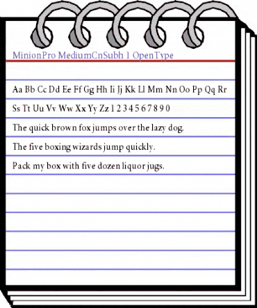 Minion Pro Medium Cond Subhead animated font preview Minion Pro Medium Cond Subhead animated font preview