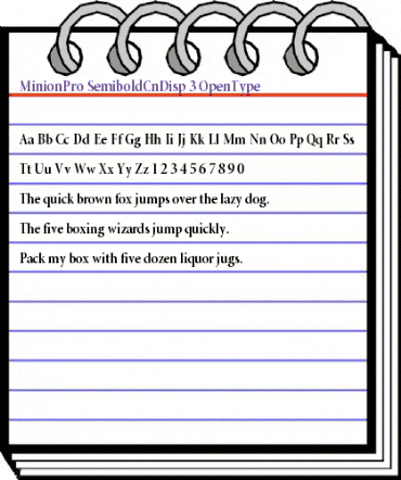 Minion Pro Semibold Cond Display animated font preview Minion Pro Semibold Cond Display animated font preview