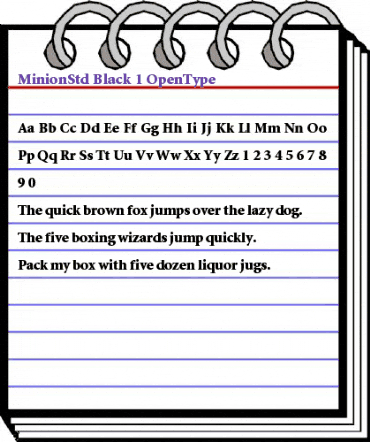 Minion Std Black animated font preview Minion Std Black animated font preview