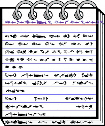 MiniPics LilFishies animated font preview MiniPics LilFishies animated font preview