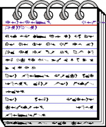 MiniPics LilFishies animated font preview MiniPics LilFishies animated font preview