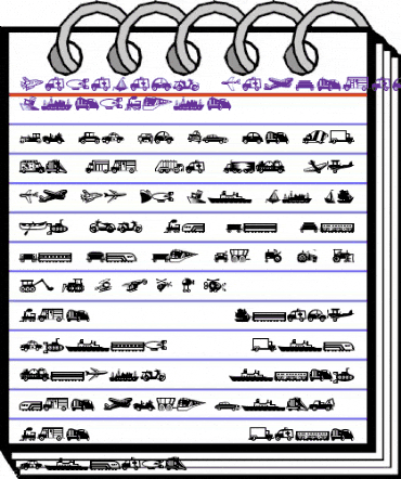 MiniPics LilVehicles animated font preview