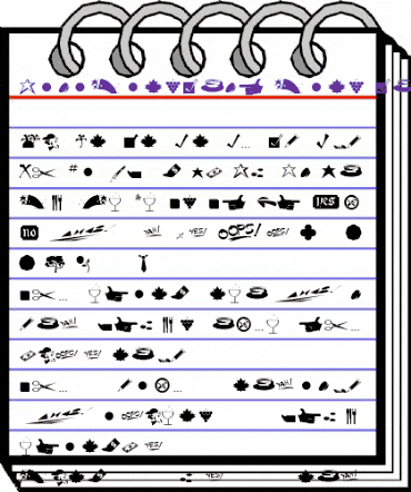 MiniPicsFont Regular animated font preview