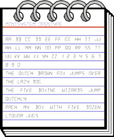 Minisystem Regular animated font preview Minisystem Regular animated font preview