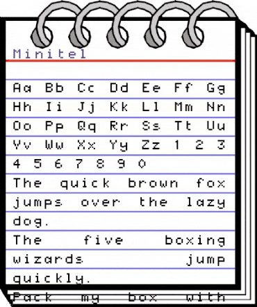 Minitel Regular animated font preview