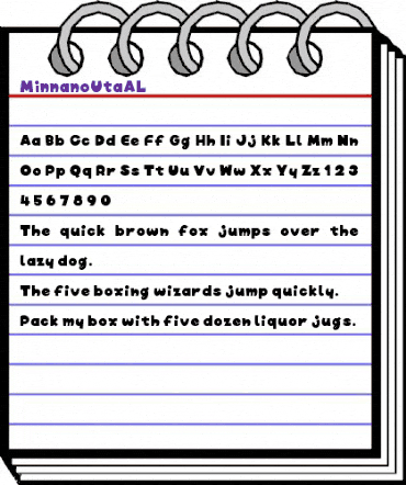 MinnanoUtaAL Regular animated font preview MinnanoUtaAL Regular animated font preview