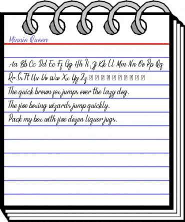 Minnie Queen Regular animated font preview Minnie Queen Regular animated font preview