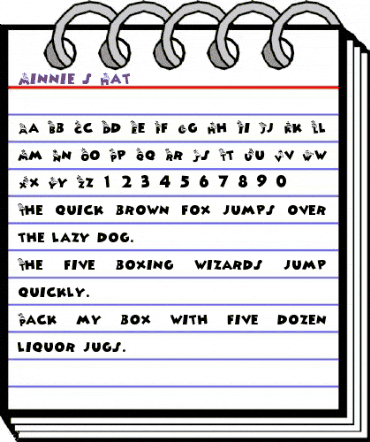 Minnie's Hat Regular animated font preview