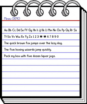 Minou DEMO Regular animated font preview