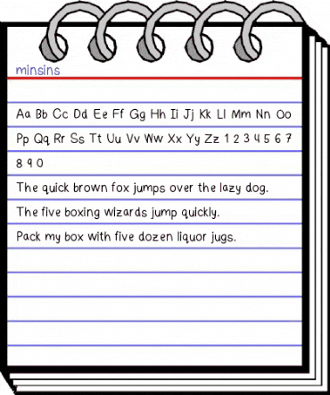 minsins Medium animated font preview