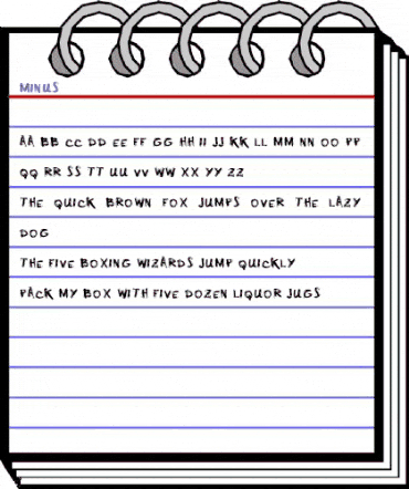 minus Regular animated font preview