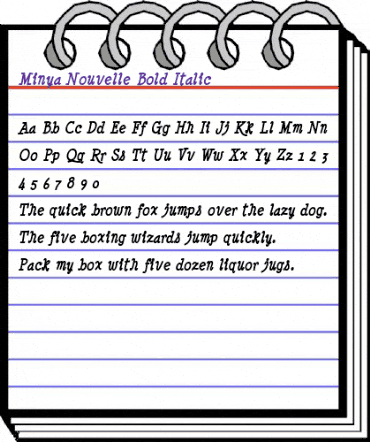 Minya Nouvelle Bold Italic animated font preview Minya Nouvelle Bold Italic animated font preview