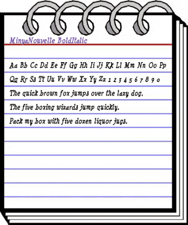 Minya Nouvelle Bold Italic animated font preview Minya Nouvelle Bold Italic animated font preview