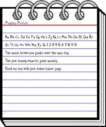 Miqeey Moose Regular animated font preview