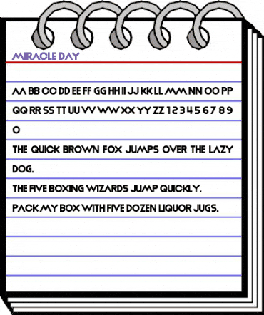Miracle Day Regular animated font preview