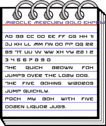 Miracle Mercury Bold Expanded Bold Expanded animated font preview Miracle Mercury Bold Expanded Bold Expanded animated font preview