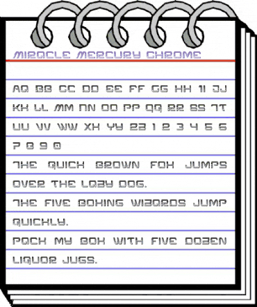 Miracle Mercury Chrome Regular animated font preview Miracle Mercury Chrome Regular animated font preview