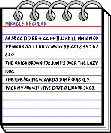 miracle Regular animated font preview miracle Regular animated font preview