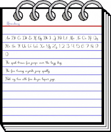 Mirandany Regular animated font preview