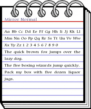 Mirror Normal animated font preview