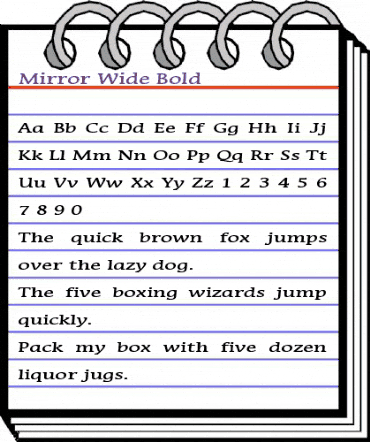 Mirror Wide Bold animated font preview