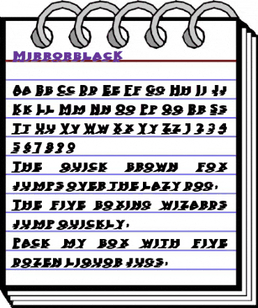 MirrorblacK Regular animated font preview