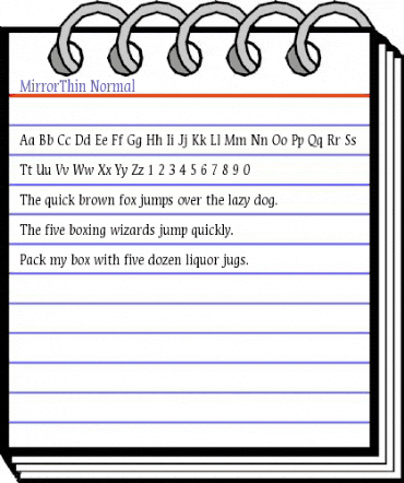 MirrorThin Normal animated font preview MirrorThin Normal animated font preview