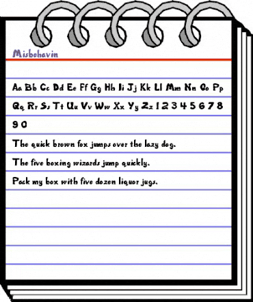 Misbehavin(20 Regular animated font preview Misbehavin(20 Regular animated font preview
