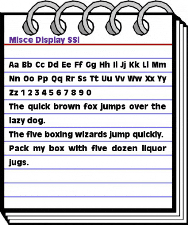 Misce Display SSi Regular animated font preview