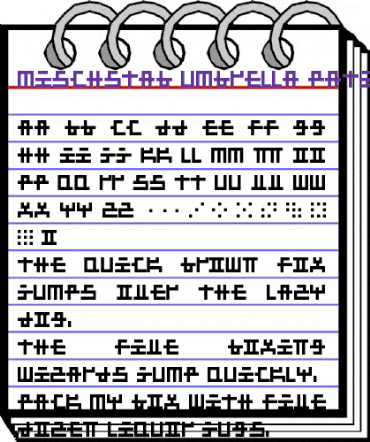 Mischstab Umbrella Patina Regular animated font preview
