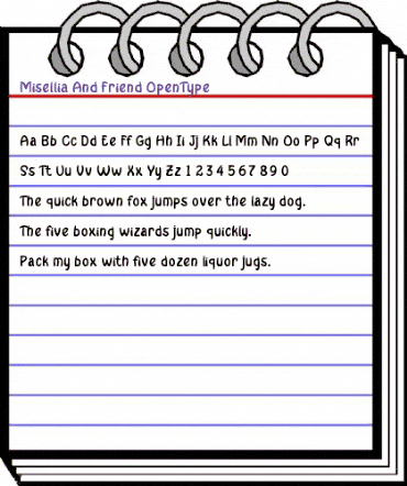 Misellia And Friend Regular animated font preview Misellia And Friend Regular animated font preview