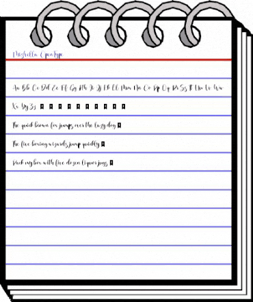 Mishella Regular animated font preview