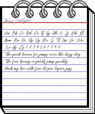 Miss Catlyne Regular animated font preview Miss Catlyne Regular animated font preview