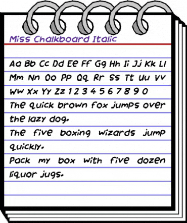 Miss Chalkboard Italic animated font preview Miss Chalkboard Italic animated font preview