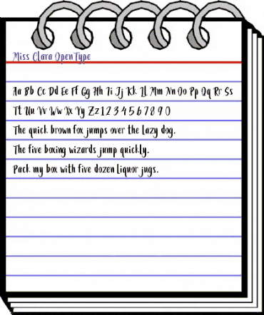 Miss Clara Regular animated font preview Miss Clara Regular animated font preview