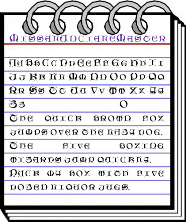 MissalUncialeMaster Regular animated font preview