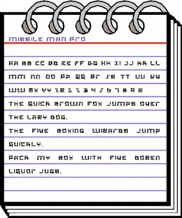Missile Man Pro Pro animated font preview