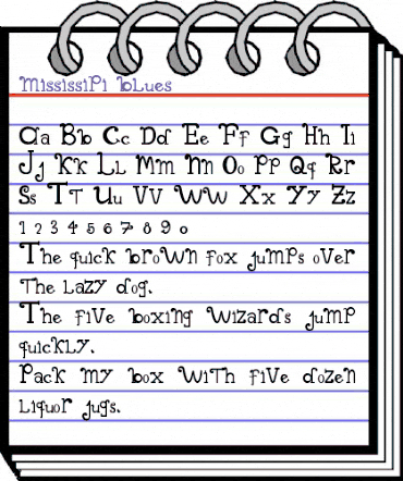 mississipi blues Regular animated font preview