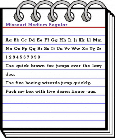 Missouri-Medium Regular animated font preview