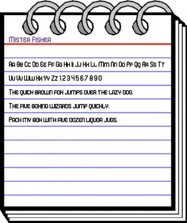 Mister Fisher Regular animated font preview