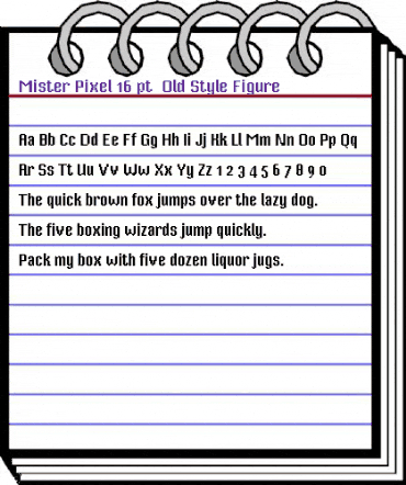 Mister Pixel 16 pt - Old Style Figure Regular animated font preview