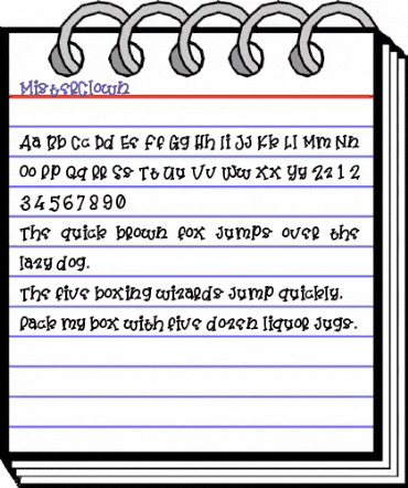 Mister Clown Regular animated font preview Mister Clown Regular animated font preview