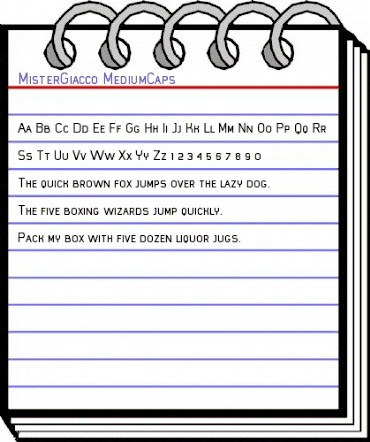 MisterGiacco Regular animated font preview MisterGiacco Regular animated font preview