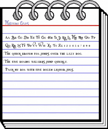 Misteri Caps Regular animated font preview