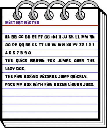 Mister Twisted Regular animated font preview Mister Twisted Regular animated font preview